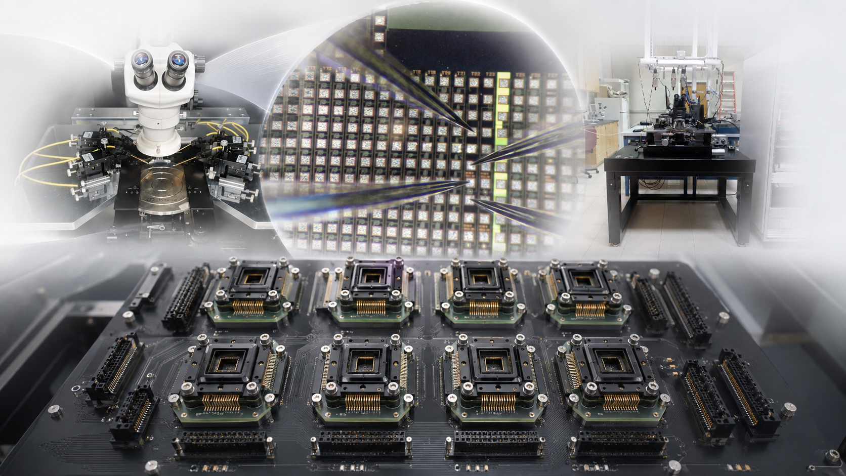 Loadbord, wafer, Probe card, Test Sockets, Probe Station, Micropositioners, Everbeing Int'l, BONRDA, ATE, BE Precision Technology, Hauman Technology Corp., VCSEL
