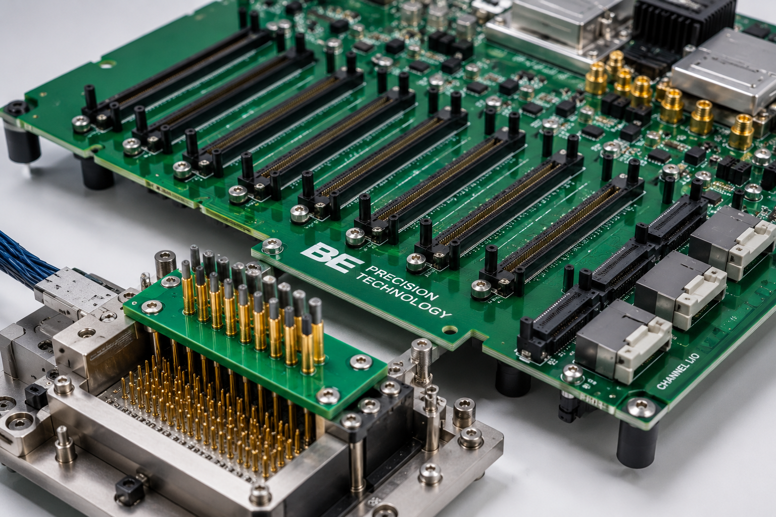 BE Precision Technology custom channel and interface electronics for scalable probe card analyzer engineering.