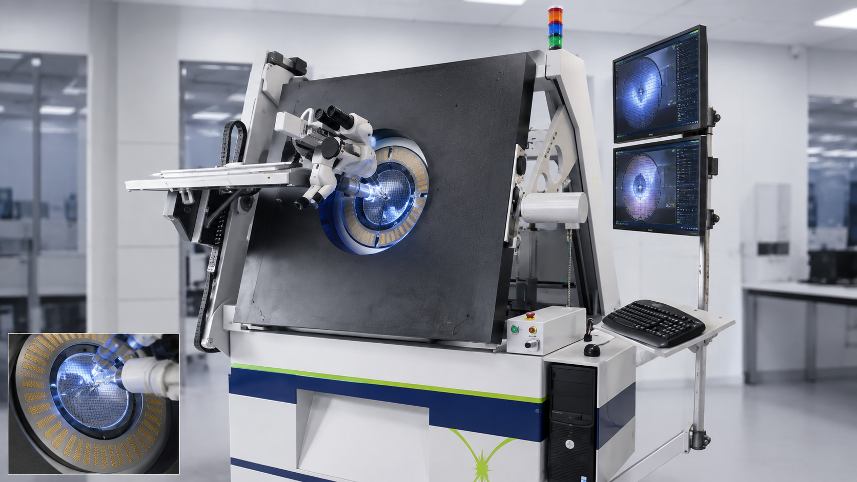 BE Precision Technology Manager V probe card analyzer for advanced 3D metrology and electrical validation.